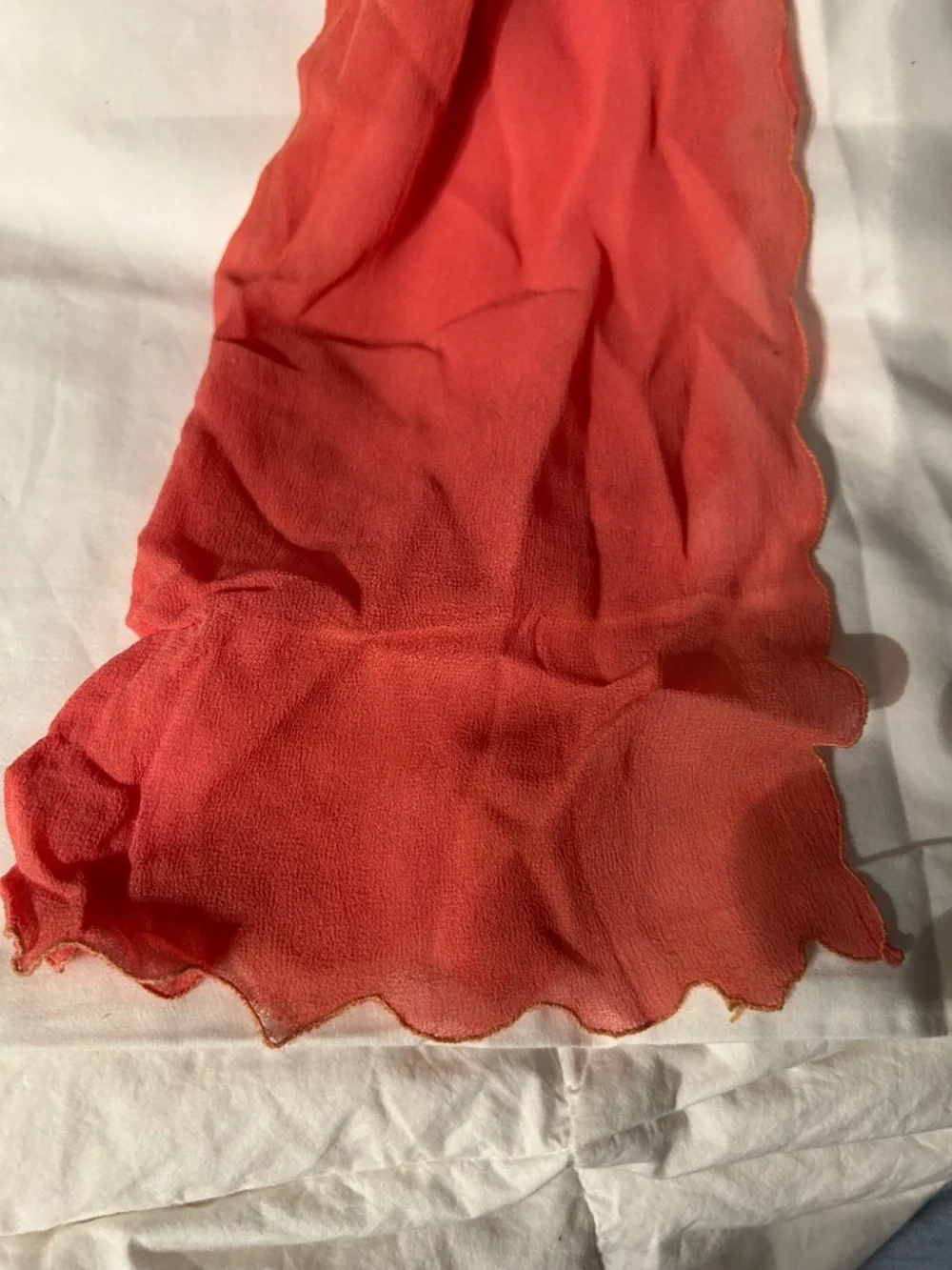 vintage coral scarf vintage antique
